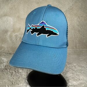 Patagonia Fitz Roy Trout Blue SnapBack Trucker Hat